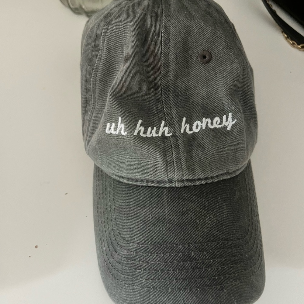 Gray Embroidered Cap